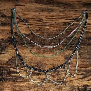 Cute long necklace with multicolored layers in great condition